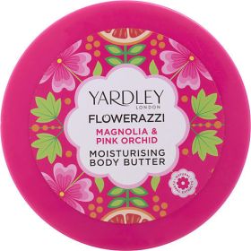 YARDLEY by Yardley FLOWERAZZI MAGNOLIA & PINK ORCHID BODY BUTTER 6.7 OZ