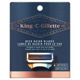 King C. Gillette Neck Razor Blades, 4 Count