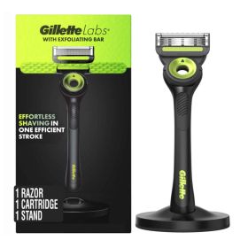 Gillette Labs with Exfoliating Bar Mens Razor Neon Edition - 1 Handle, 1 Blade Refill