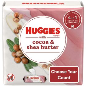 Huggies Wipes with Cocoa & Shea Butter, Scented, 3 Pack, 168 Total Ct (Select for More Options)