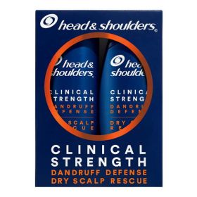 Head & Shoulders Clinical Dandruff Defense + Dry Scalp Rescue Shampoo;  13.5oz Twin Pack