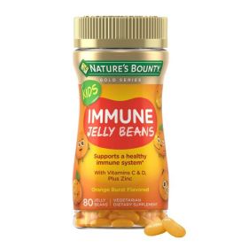 Nature's Bounty Kids Vitamin C;  D & Zinc for Immune Support Jelly Beans;  80 Count