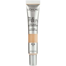 L'Oreal Paris True Match Eye Cream in a Concealer 0.5 percent hyaluronic acid;  Fair N1-2;  0.4 fl oz