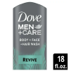 Dove Men+Care Post-Workout Body Wash For Men 3N1 Revive With Tea Tree Oil 18 oz