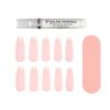 Salon Perfect Glazed Milky Pearlescense Pink Nail Set, File & Glue Included, 30 Pieces