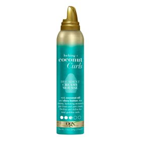 OGX Locking + Coconut Curls Enhancing Decadent Creamy Hair Styling Mousse, 7.9 oz (Brand: OGX)